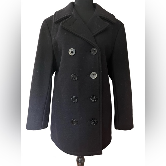US Navy Wool Pea Coat (Size 10) - Picture 1 of 3
